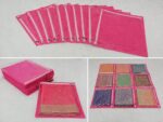 saree cover set of 12 pcs pink storage bags