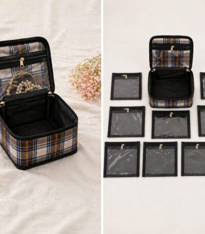 Detachable- Jewellery -Organizer Box- 10 Removable- Pouches-Sristyboutique