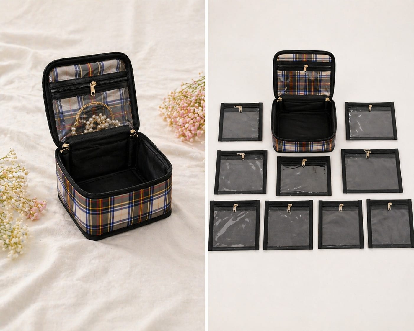 Detachable- Jewellery -Organizer Box- 10 Removable- Pouches-Sristyboutique Detachable- Jewellery -Organizer Box- 10 Removable- Pouches-Sristyboutique