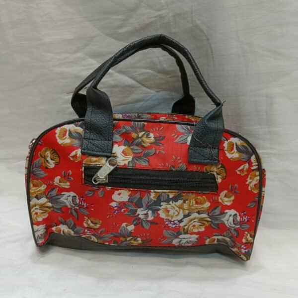 Red Floral Multipurpose Handbag | Stylish Travel, Makeup, Essentials Organizer | Lightweight & Durable