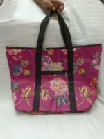 Trendy Pink Floral Large Tote Bag | Ultimate Carryall for Women & Girls