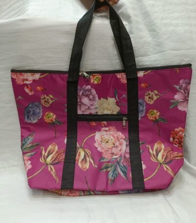 Trendy Pink Floral Large Tote Bag | Ultimate Carryall for Women & Girls