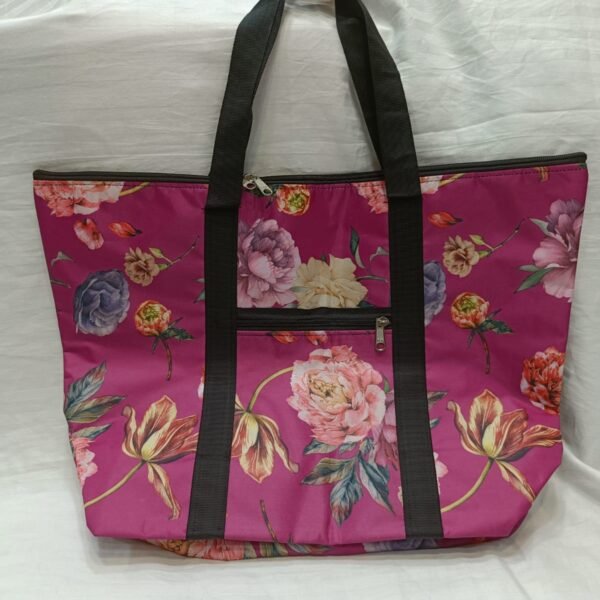 Trendy Pink Floral Large Tote Bag | Ultimate Carryall for Women & Girls