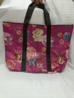 Trendy Pink Floral Large Tote Bag | Ultimate Carryall for Women & Girls