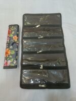 Floral foldable organiser with 5 transparent zipper compartments – ideal for makeup, chains, watches, payals – Sristy Boutique