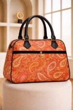 Floral Print Waterproof Tote Handbag with Zip Pockets and Leather Handles – Sristy Boutique