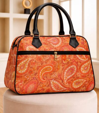 Floral Print Waterproof Tote Handbag with Zip Pockets and Leather Handles – Sristy Boutique