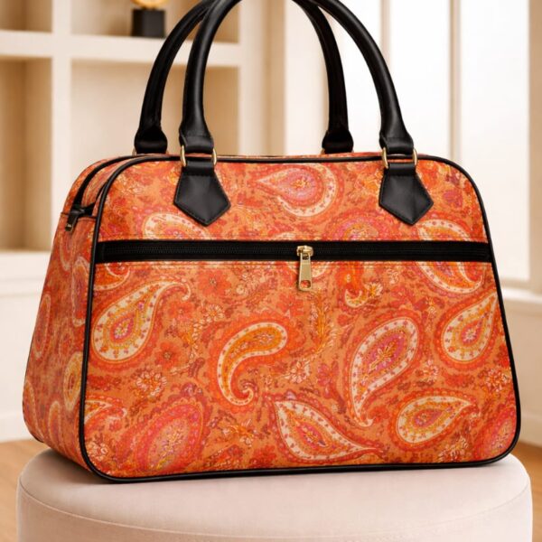 Floral Print Waterproof Tote Handbag with Zip Pockets and Leather Handles – Sristy Boutique