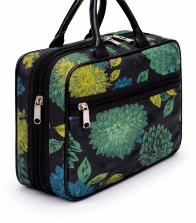 Floral Printed Makeup & Jewellery Organiser Bag with 8 Partitions and Secret Pockets – Sristy Boutique