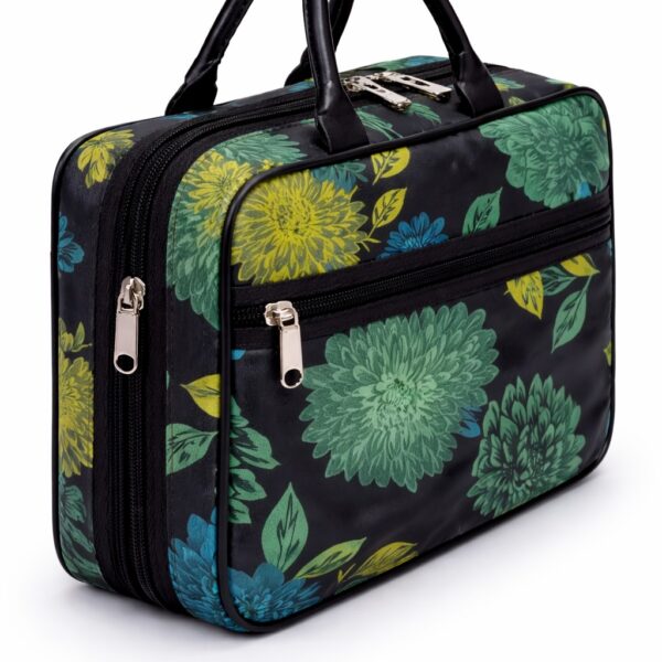 Floral Printed Makeup & Jewellery Organiser Bag with 8 Partitions and Secret Pockets – Sristy Boutique